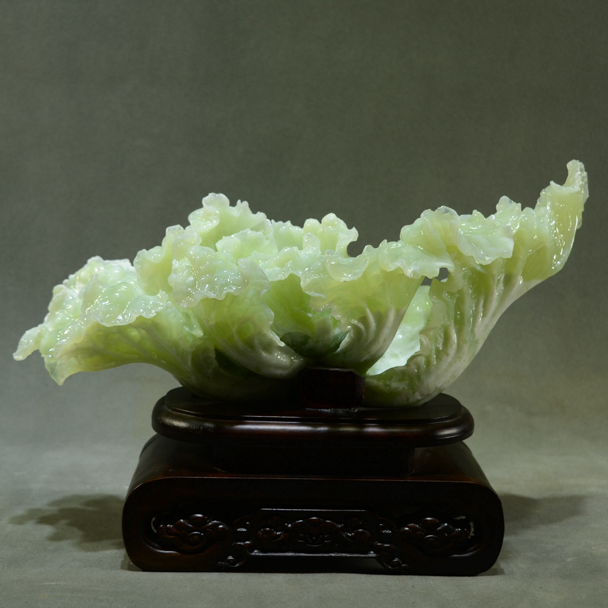 天然玉石白菜招财进宝岫玉白菜