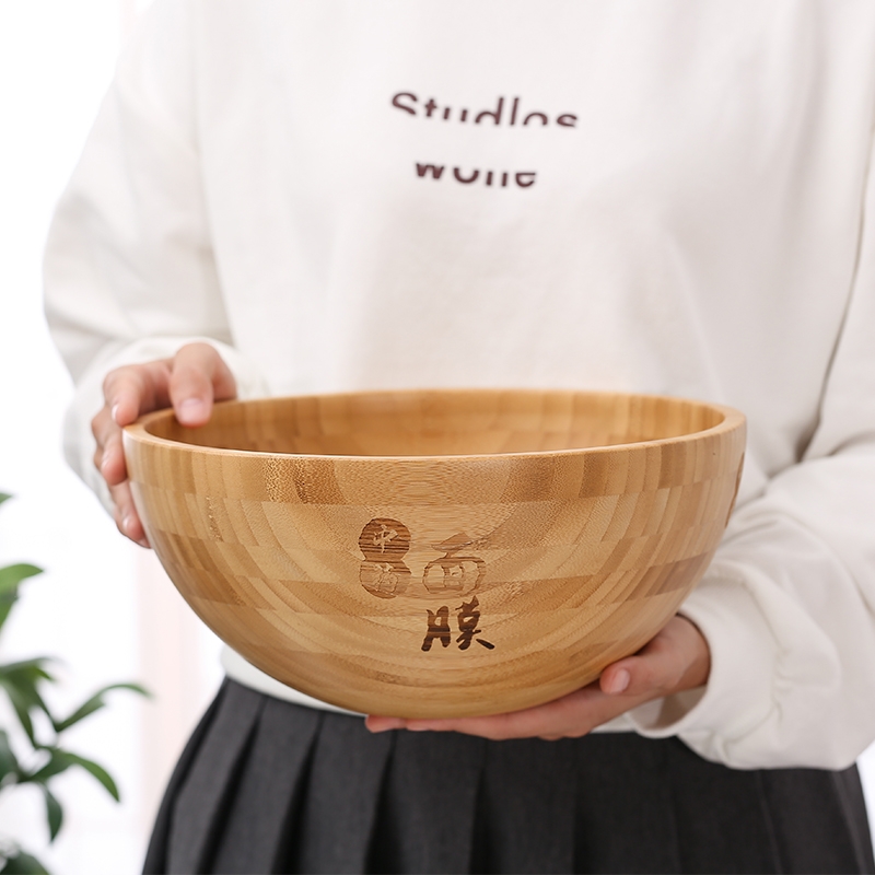 【中.药面膜】调面膜用碗大号竹碗沙拉碗木碗竹盆家用日式搅拌盆