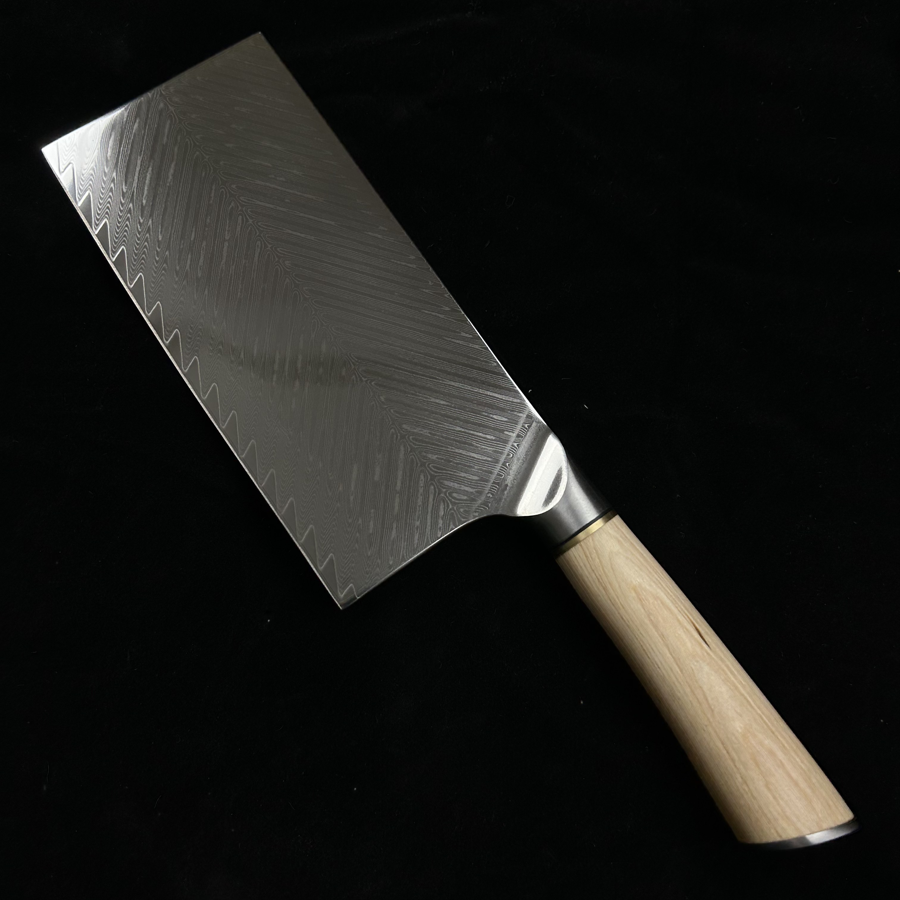 实木手柄67层大马士革切片刀