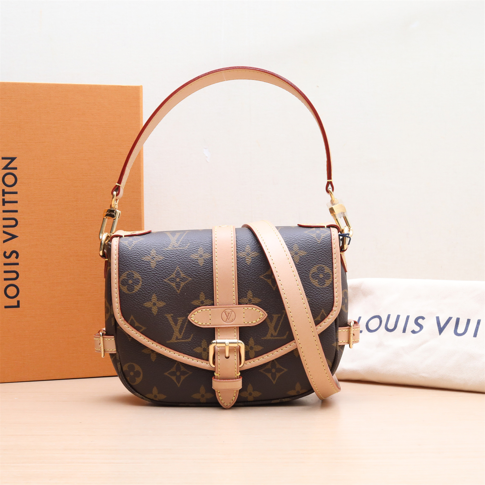 99新 LouisVuitton/路易威登 小花柳 Saumur 双子星 小号 芯片