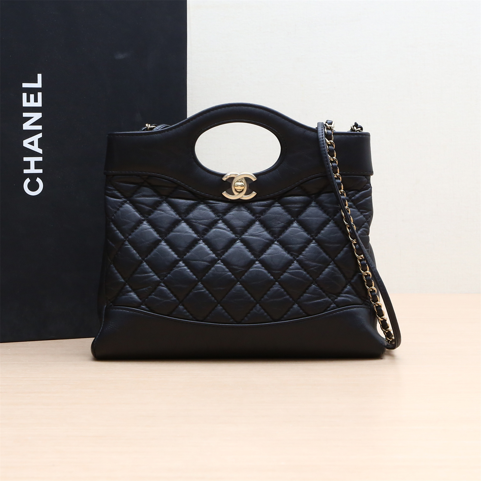 99新 Chanel/香奈儿 小花璐璐 P224299897 31Bag Mini黑色芯片开