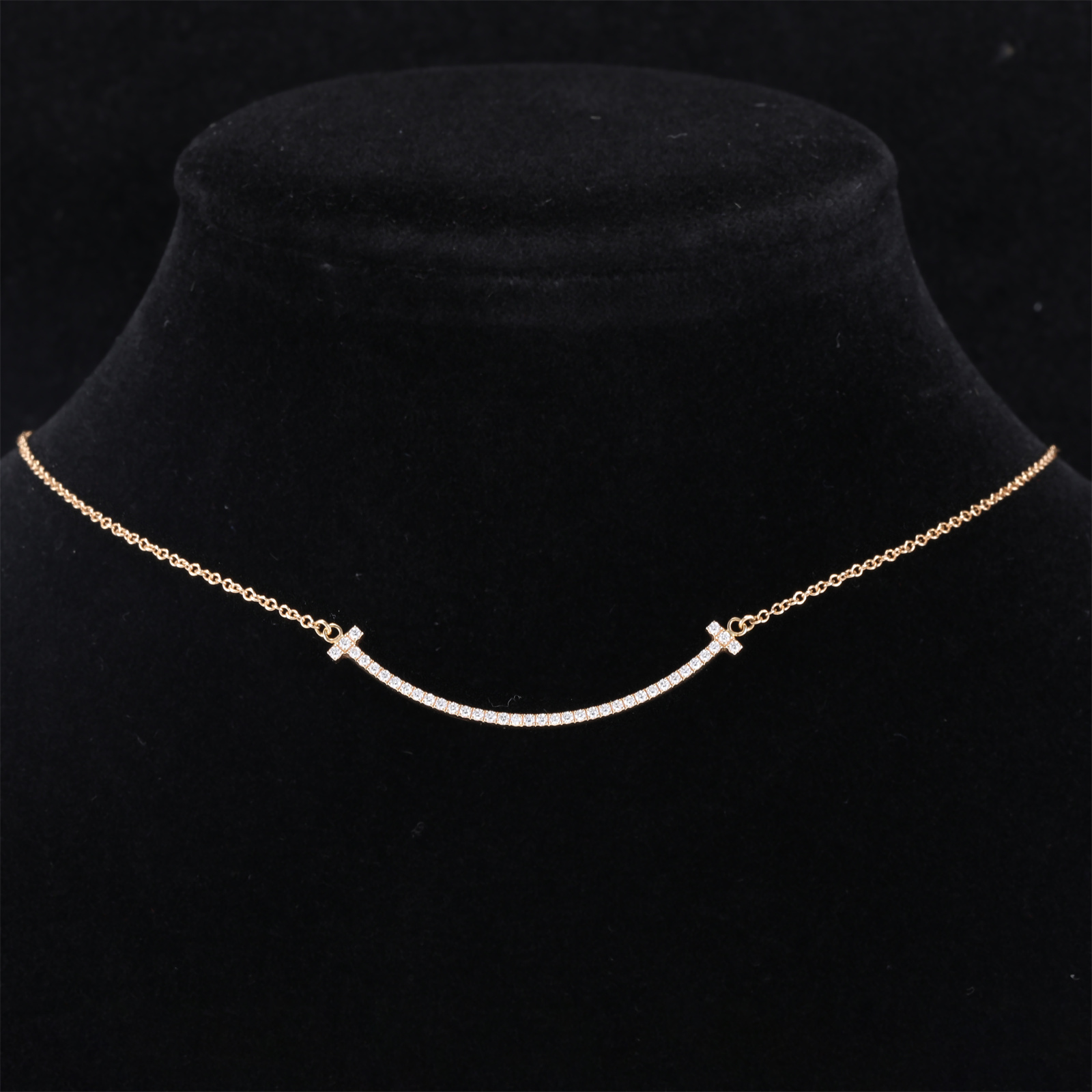 99新  拆 全13999 小花瑶瑶 P243759318Tiffany T 微笑项链 小号