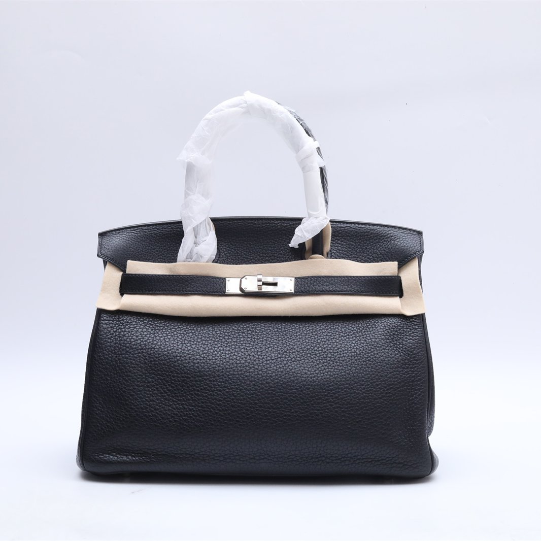 99新 Hermes/爱马仕 小花璐璐P234552662 Birkin 30 黑色 框L