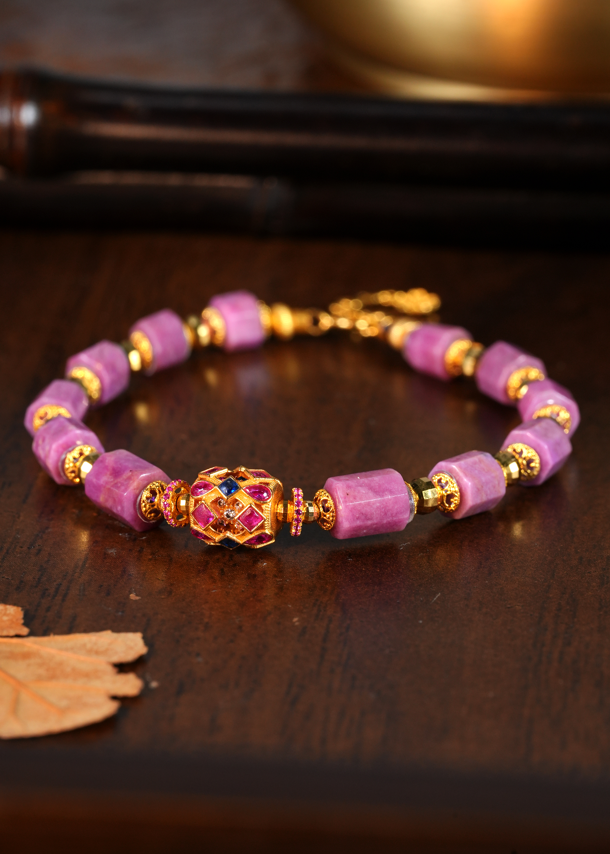 【婧婧精选】臻品 · 宝石克拉级舒俱来18k金桶珠手串  多样性发