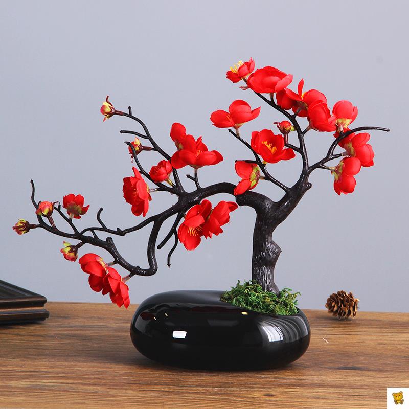 冰箱上面摆的花仿真花加花瓶茶几上摆放的仿真花装饰花花艺摆件假