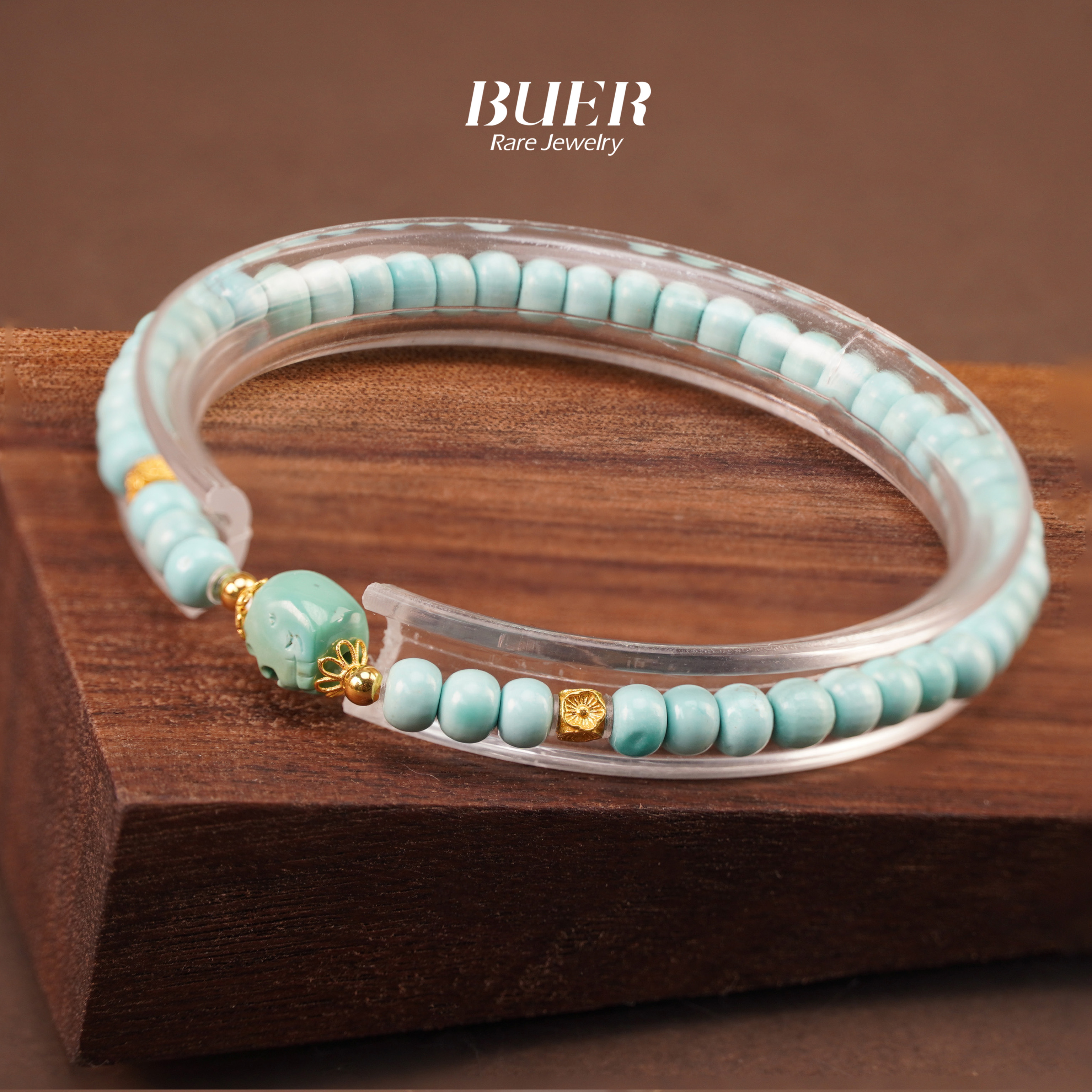 【不二】绿松石18KDIY手串4mm+