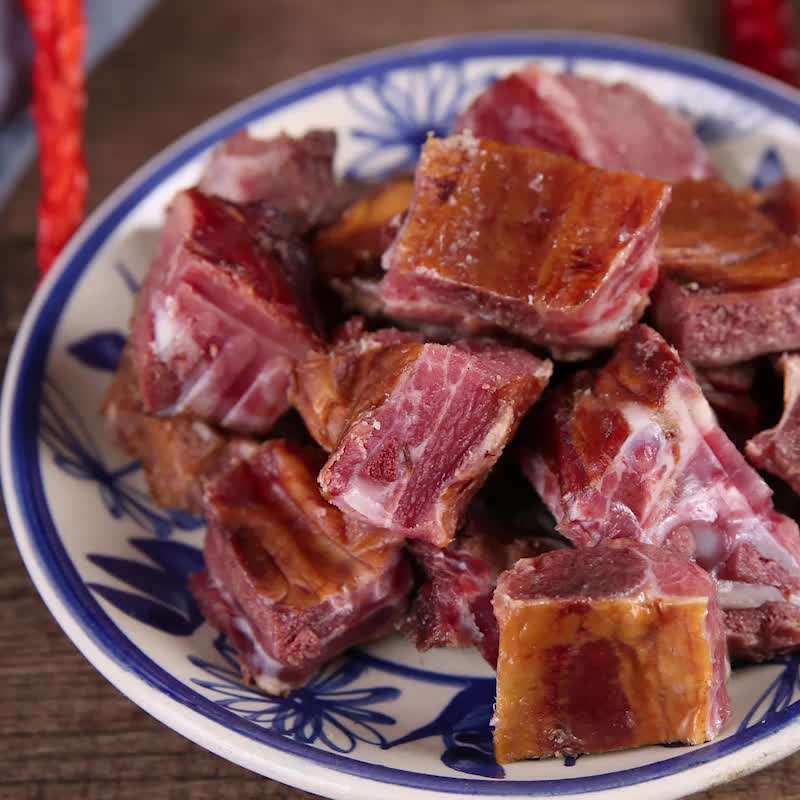 【腊排骨】农村柴火烟熏腊排骨 a龙骨c不沾水可退