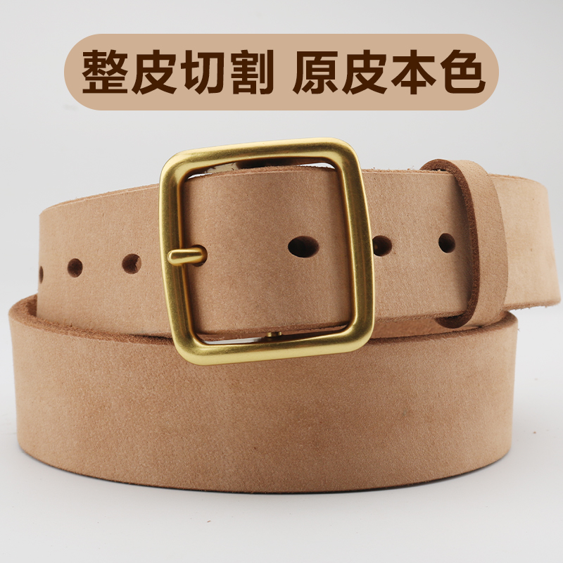 男士皮带真皮腰带男士休闲中青年真牛皮皮带原皮复古时尚牛仔裤带