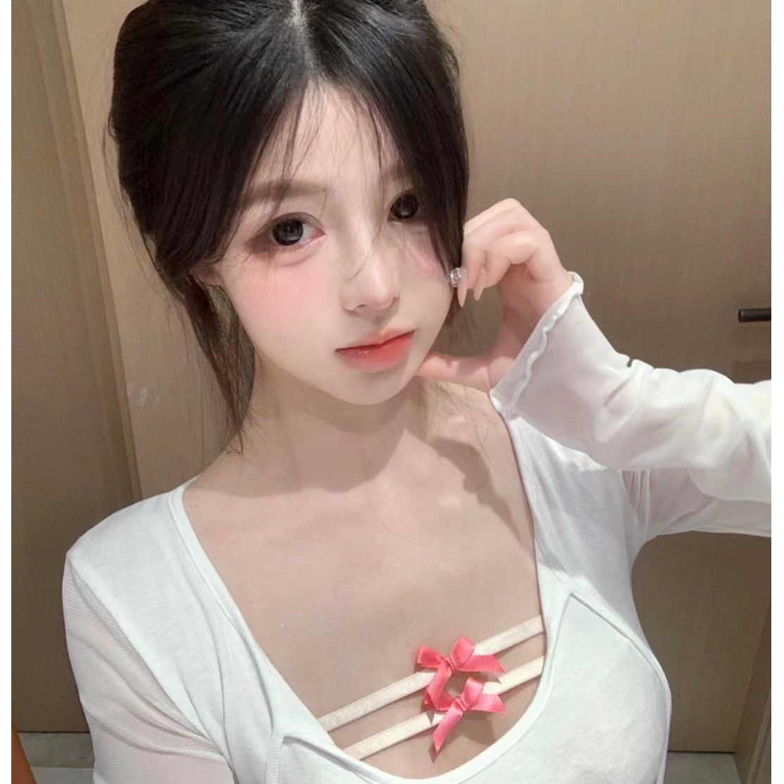 fussyy【草莓小蛋糕】魔法增大系列聚拢厚杯软钢圈内搭套装NY012