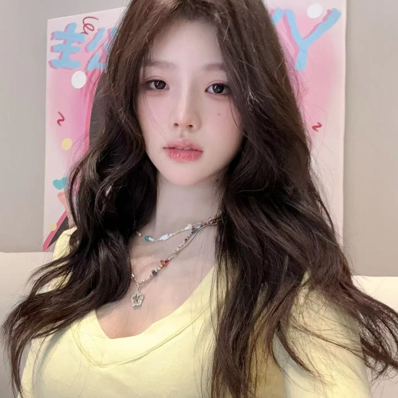 fussyy【新品奶黄打底】长袖百搭蕾丝显瘦纯欲时尚少女外搭YF014C