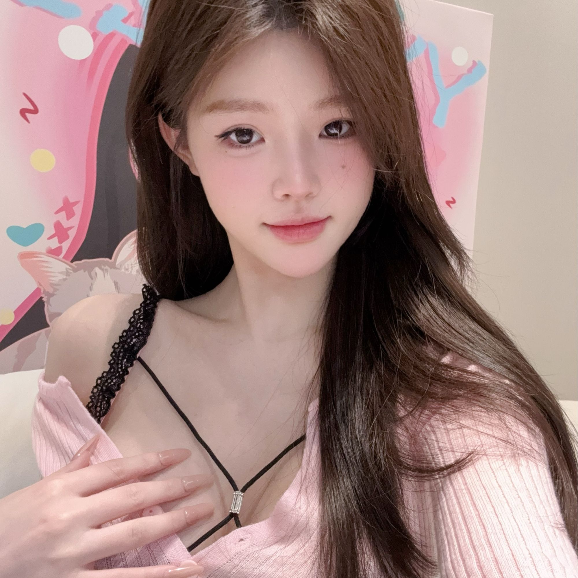 fussyy9.17【嗲欲千金】魔法显大纯欲聚拢粉色波点内衣套装NY034