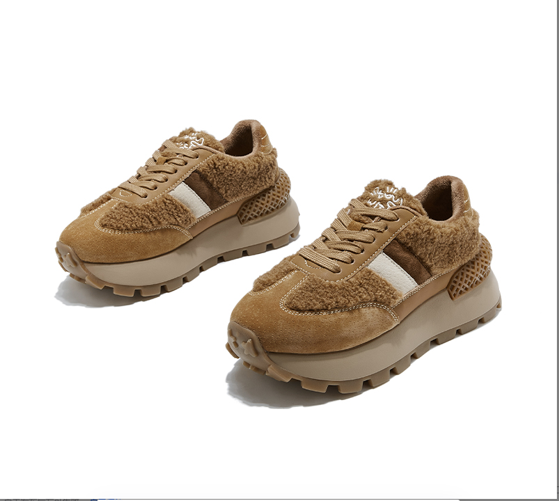 冬季新款时尚百搭运动个休闲鞋女士潮流厚底拼接系带 MD34111F87