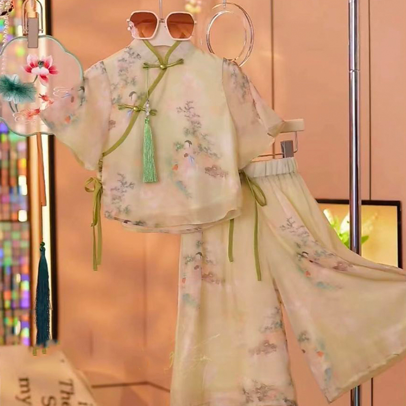 （两件套）童装女童套夏装2025新款中大童儿童洋气时髦女孩夏款