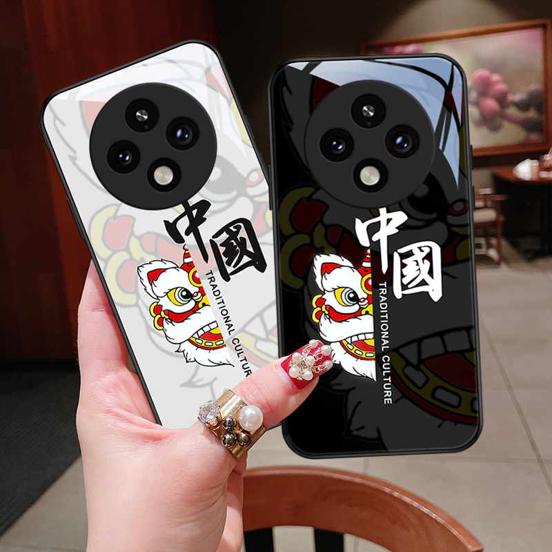 国风舞狮适用OPPOA3Pro手机壳oppoa3pro玻璃全包限定防摔男生简约