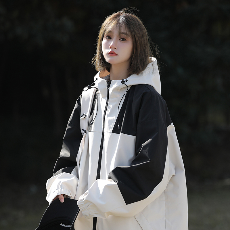 rjkk户外冲锋衣外套男女春秋款夹克2023新款潮牌小个子登山旅游