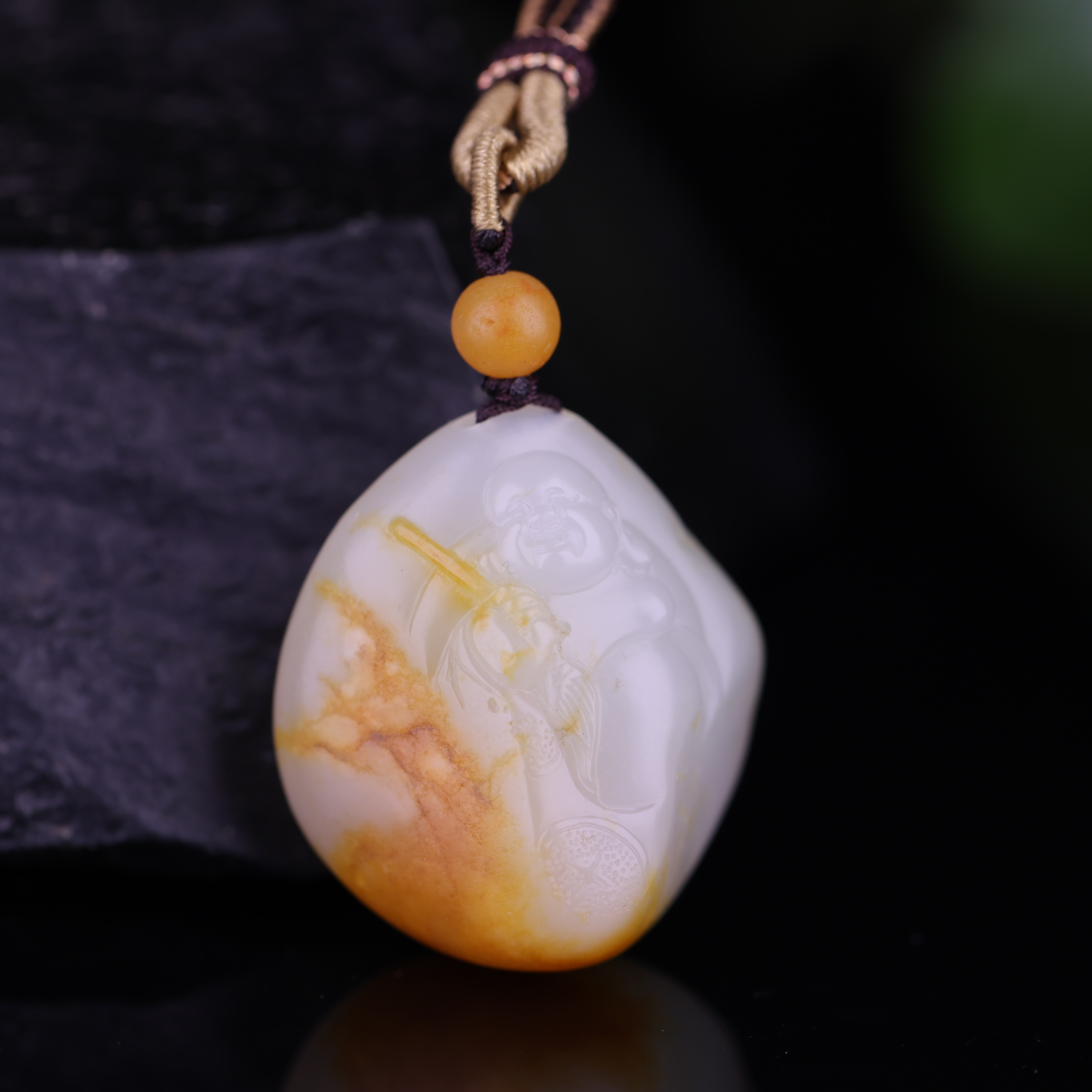 【26.7克 弥勒佛】33*29*20mm新疆和田玉独籽弥勒佛