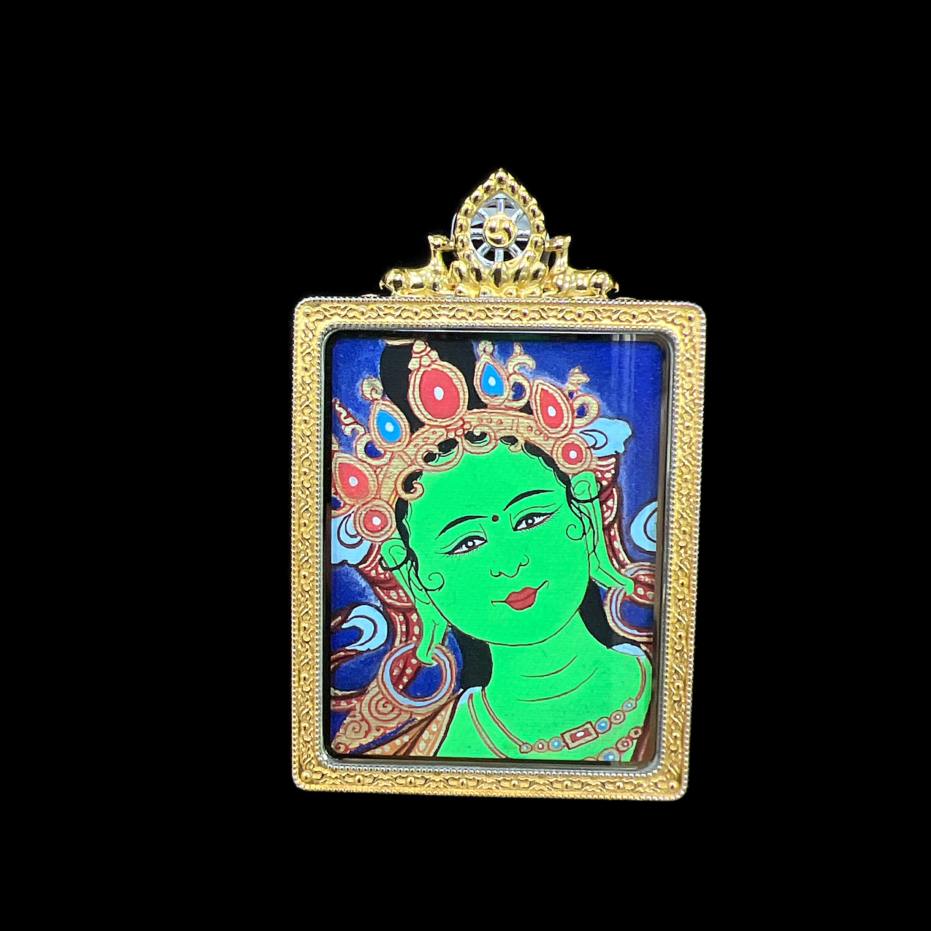 V5503唐卡吊坠孤品！