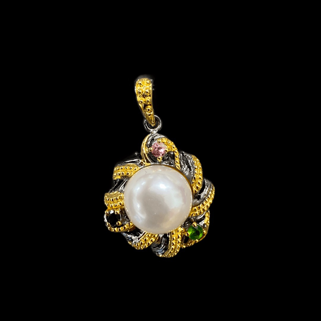 F5310老意大利工艺珍珠孤品吊坠，