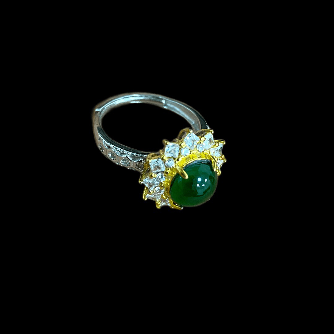 F2582翡翠戒指孤品。