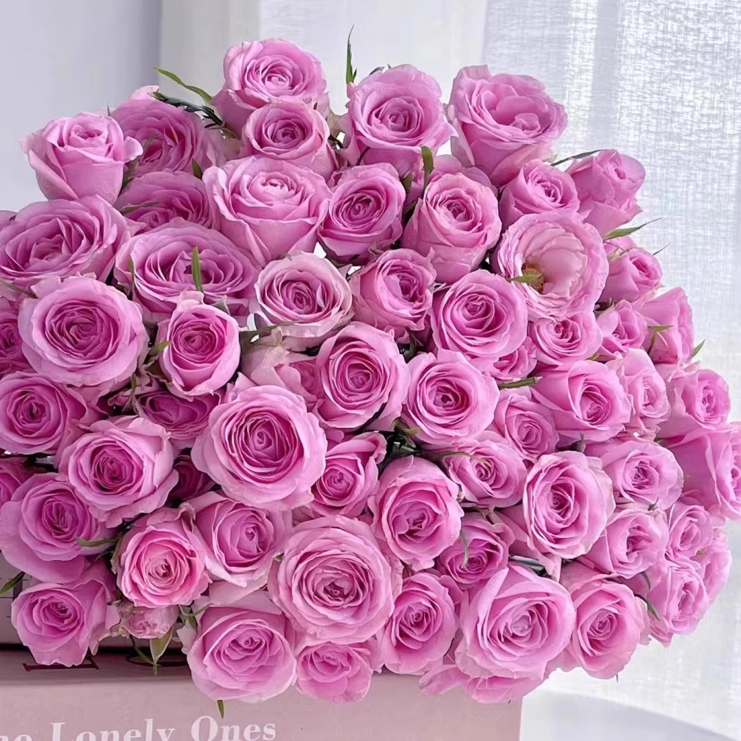 【玖宸花源】多头玫瑰 暗恋 粉色花瓣 家庭瓶插花 顺丰包邮