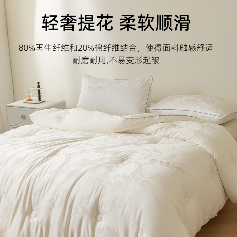 黄金白玉蚕丝大豆高端子母被