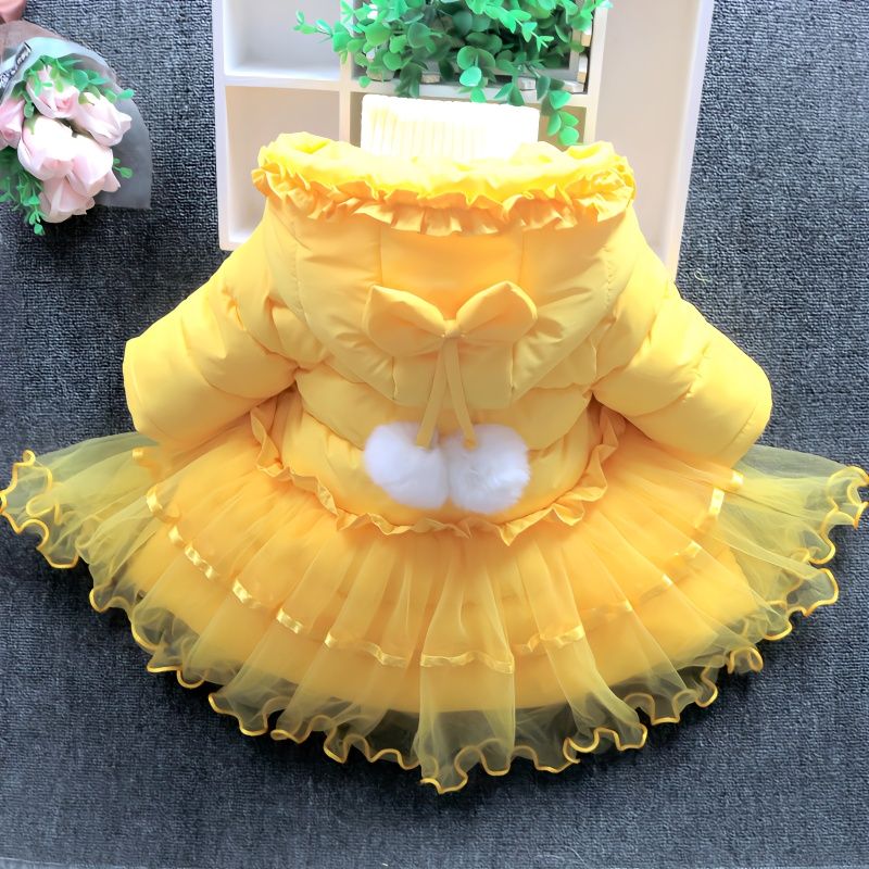 棉袄童装2024冬季韩版可爱蕾丝女童手塞棉棉服012345岁半儿童棉袄