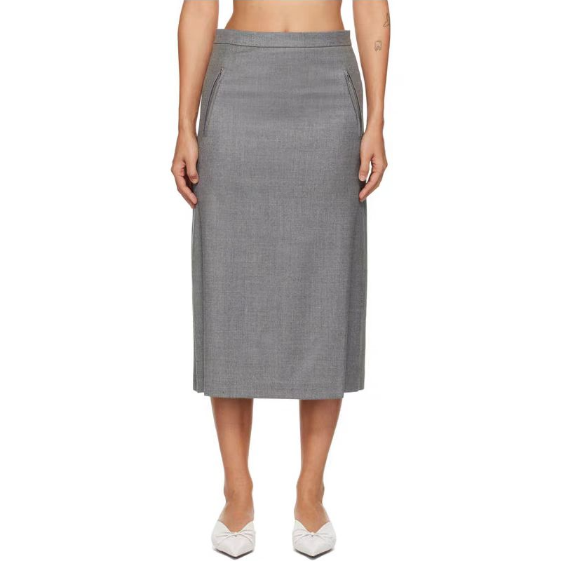 【PUSH BUTTON·24新款灰色半身裙】