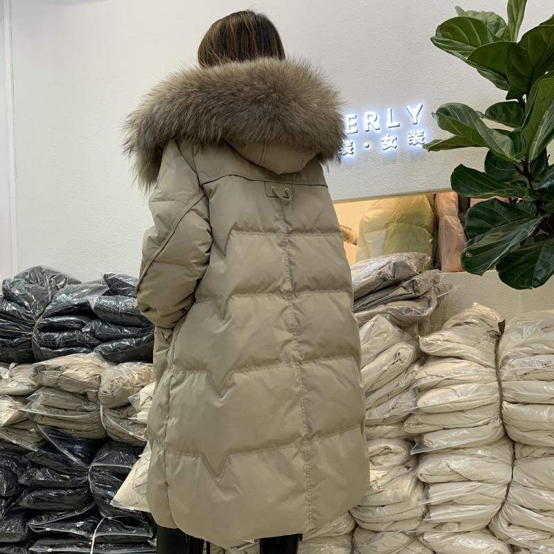 反季清仓东大门2韩国高端大毛领中长款羽绒服女宽松加厚欧洲站WW