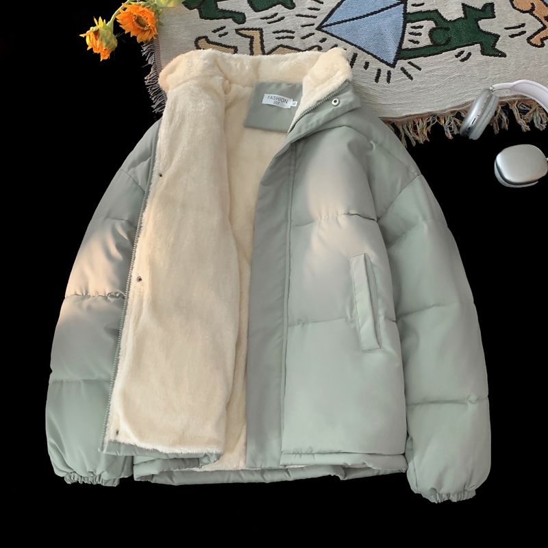 波登司羽绒服白鸭绒新款爆款衣外套慵懒风学生袄加厚宽松面包季短