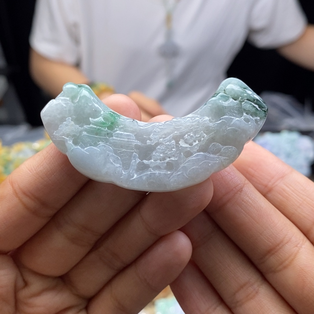 翡翠颈饰未镶嵌代编织