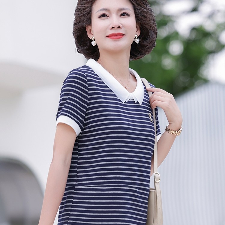 清仓2024唐姐优选妈妈装气质百搭优雅翻领小衫气质wt121
