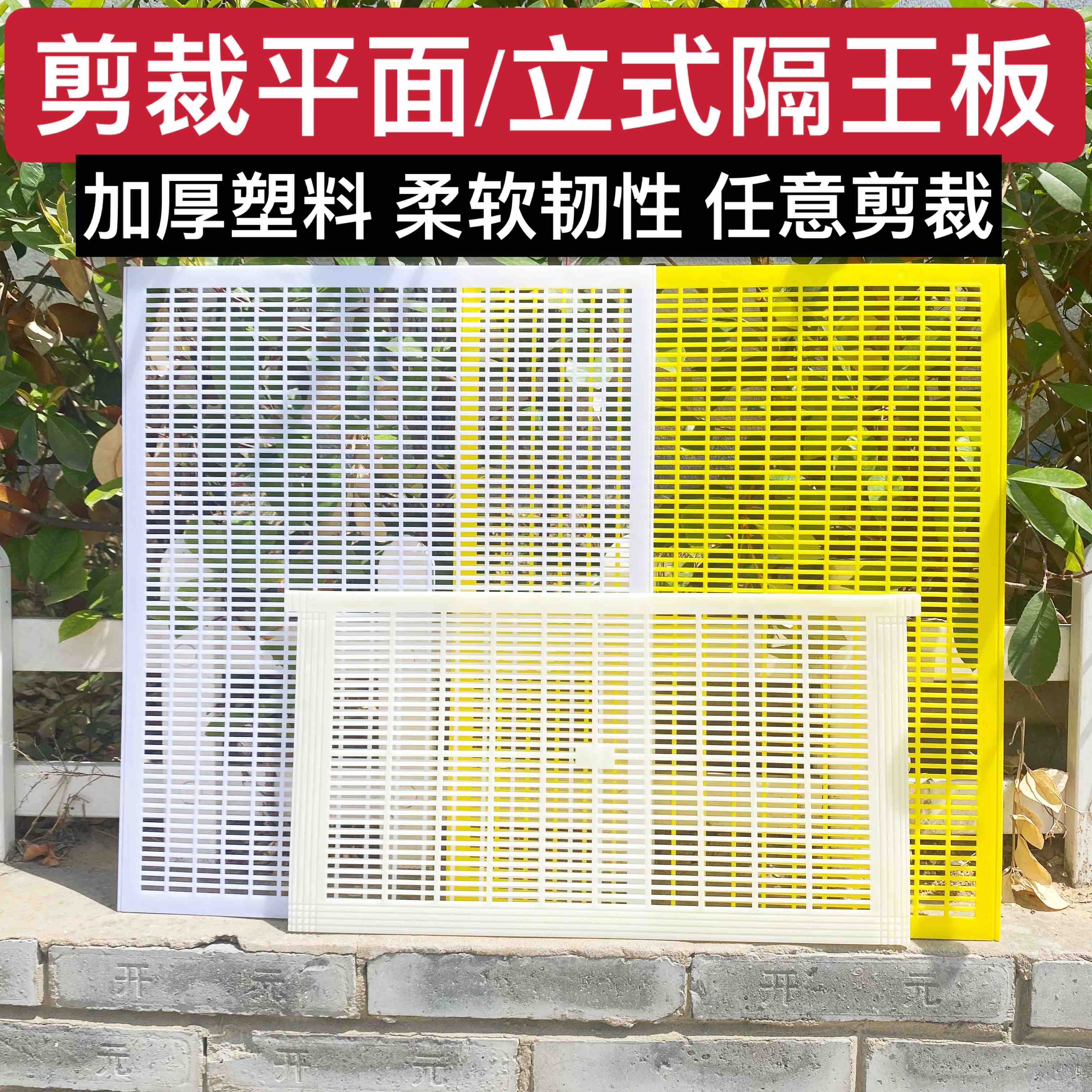 中蜂平面立式隔王板可剪裁塑料蜜蜂隔王栅防逃片中蜂隔王板蜂箱