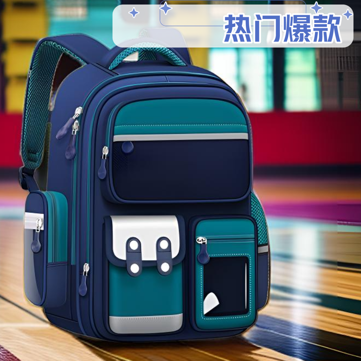 英伦1-6小学生护脊轻便减负儿童小学生1-3护脊减负双肩包