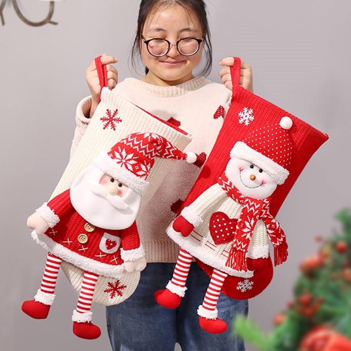 耶诞袜子礼物袋大号耶诞节装饰礼品袋幼儿园儿童耶诞礼物装饰挂饰