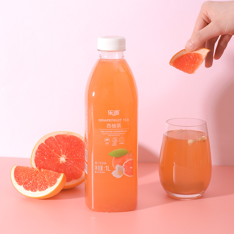 乐源西柚茉莉茶果汁饮料 0脂含维C 清爽解腻 高颜值大瓶装