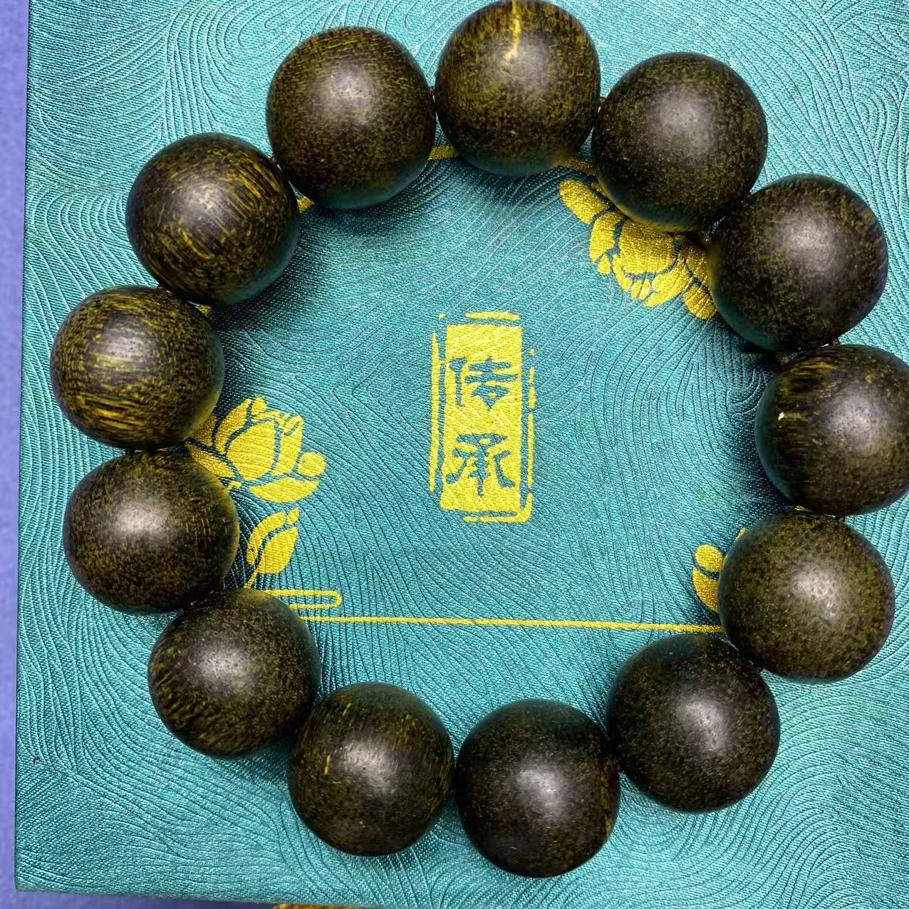 545号沉木单圈圆珠手链