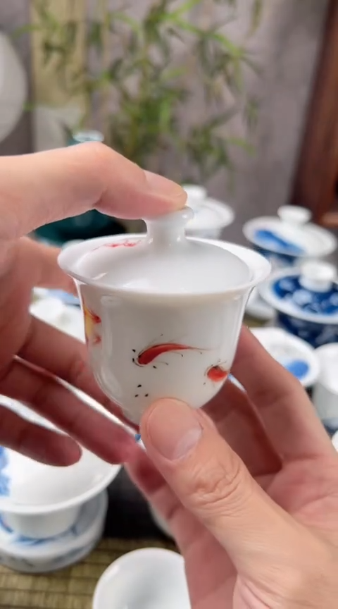 【闪购商品】陶瓷红鱼美人备