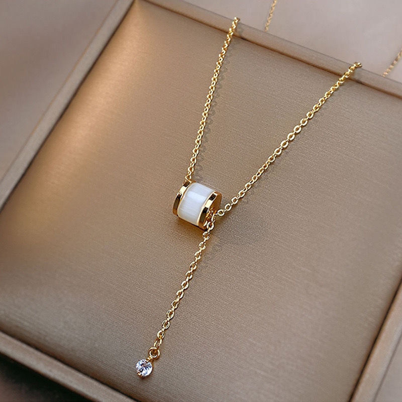 小蛮腰钛钢项链女夏轻奢小众设计高级感锁骨链