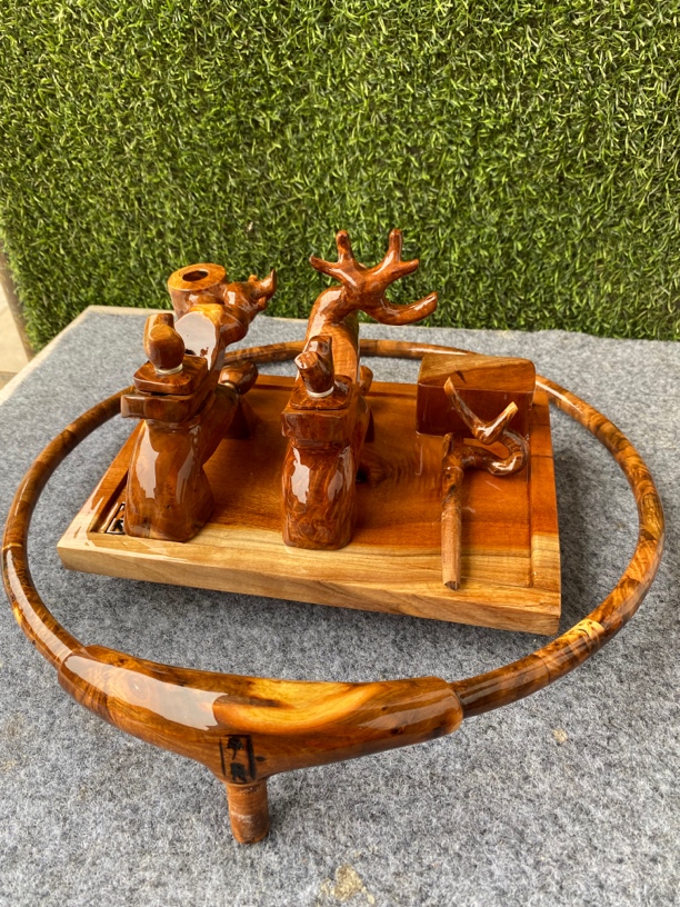 弓形万力套装黑拉渔具垂钓用品木支架花色自然大气黑拉必备