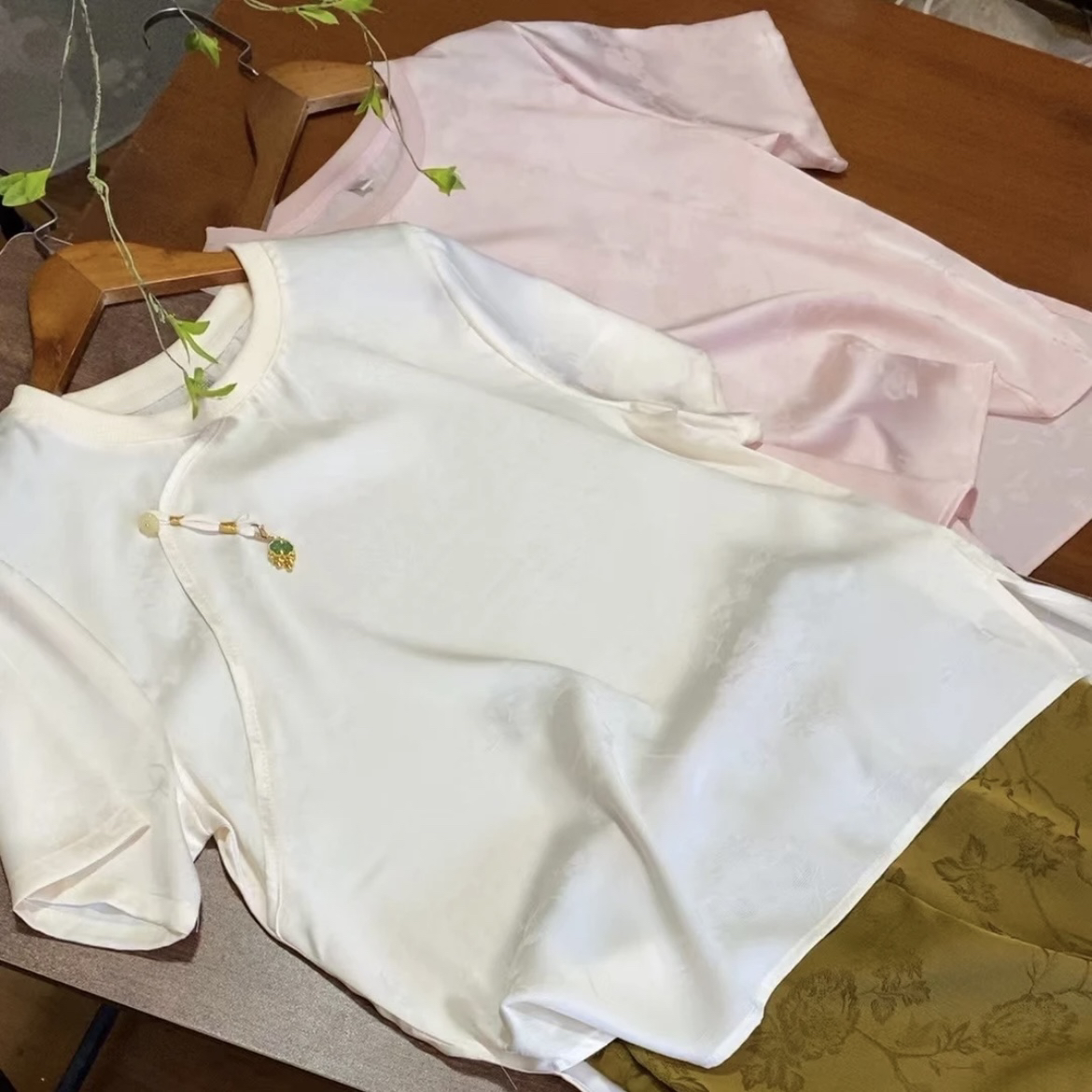 【新中式·夏花】简约中国风夏季短袖T恤女士时尚百搭显瘦圆领打底衫