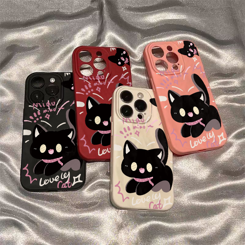 褶皱款惊吓猫咪适用苹果15手机壳iphone15promax防摔12/14/13/x