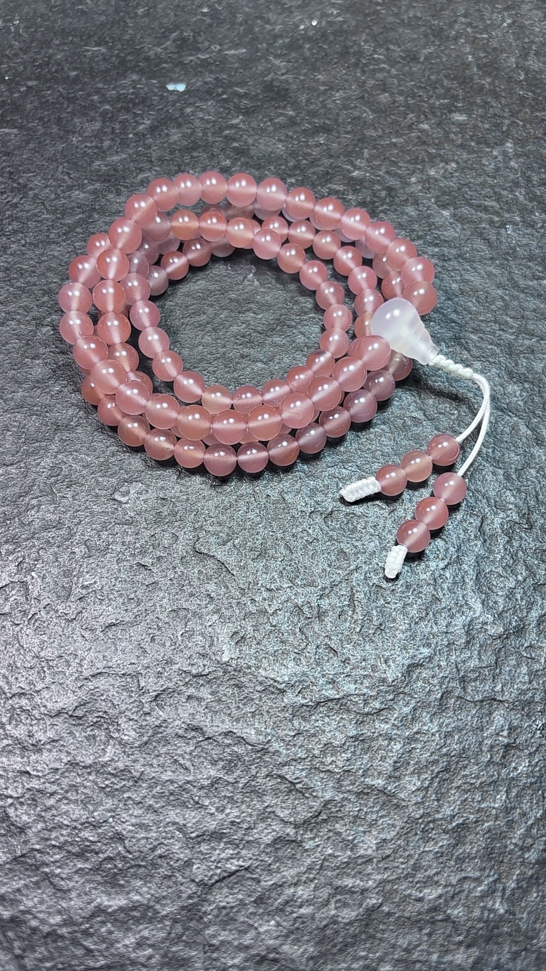 保山南红冰紫佛珠7+