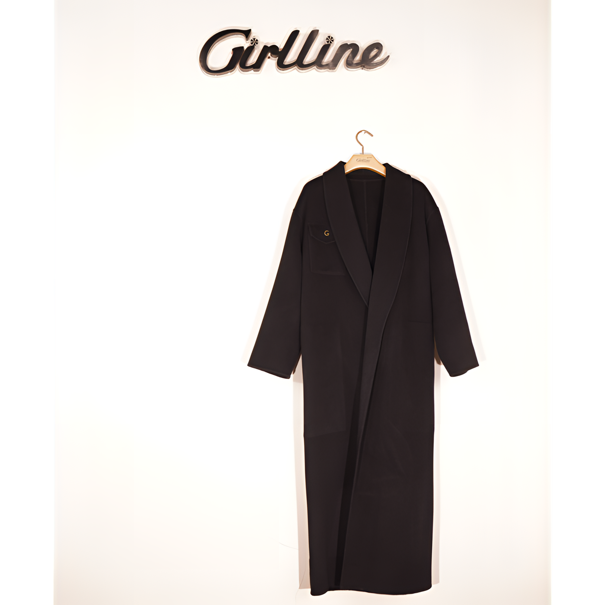 NS90I2408【无尽珍藏】新款设计师青果香蕉领双面羊毛长款大衣