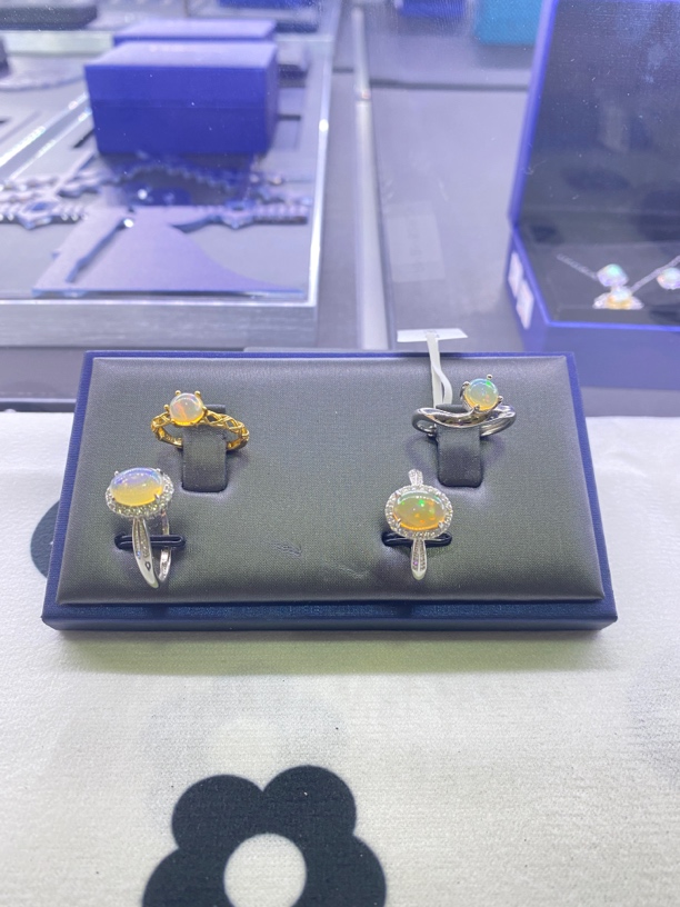 【富养】欧珀宝石925银戒指