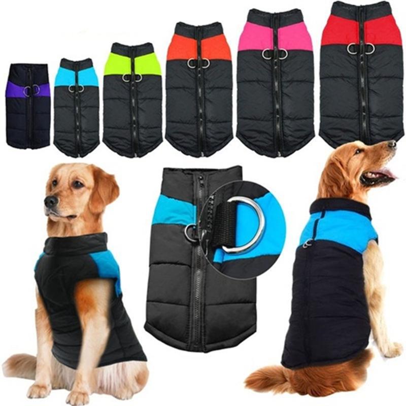 【防风防水】泰迪狗衣服秋冬装棉服小中型犬金毛宠物背心保暖马甲