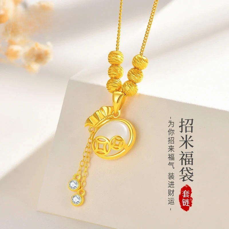 招米福袋国风百搭S925银和田玉小众气质套链