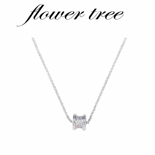 合金锆石项链  3435 小蛮腰满钻项链 CNC精工 弹簧系列项链