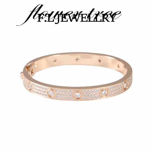 铜合金合成锆石手镯 2193 CNC精工 满天星十钻手镯