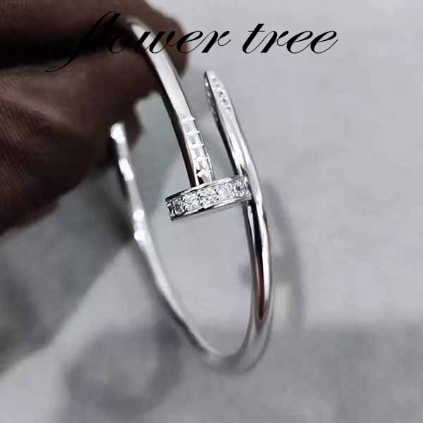 合金合成锆石手镯 2136 CNC精工 圆头镶嵌k白经典轻奢手镯