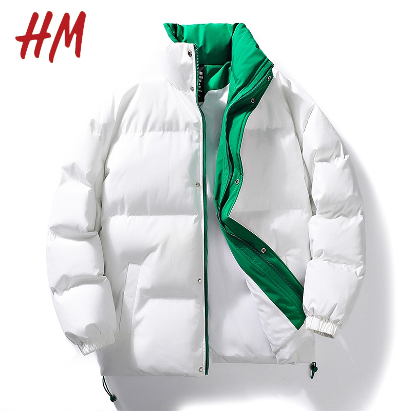 HM官方旗舰店2023新款秋冬季立领百搭情侣棉衣男防风棉袄潮外套男